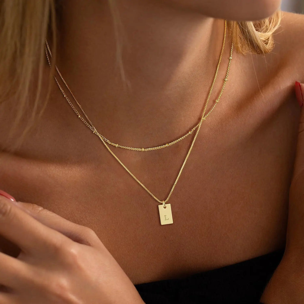 Elevate Your Style with Our Exquisite 925 Sterling Silver Letter Necklace - A Perfect Personalized Gift for Women!