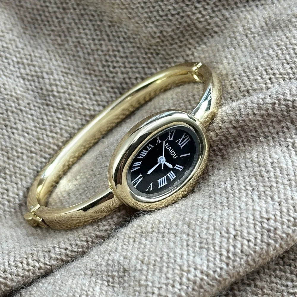 Elegant Gold Stainless Steel Bracelet Watch for Women - Perfect Fashion Accessory and Gift